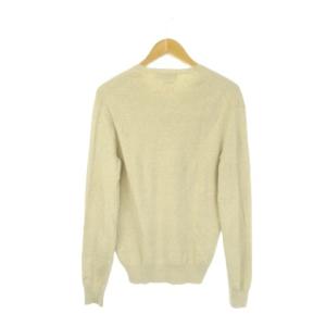 POLO RALPH LAUREN コットンニット セーター S/P ベージュ Vネック ロゴ刺繍 長袖 /CK15 ECE003