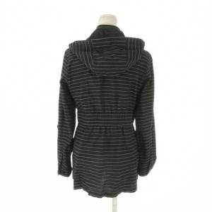 SONIA SONIA RYKIEL ジャケット 上着 38 黒 ブラック ボーダー柄 フード付き 長袖 /CK29 ECE003