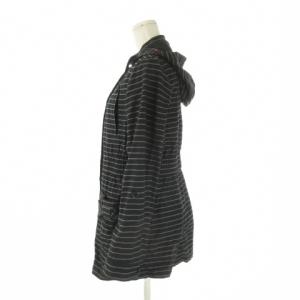 SONIA SONIA RYKIEL ジャケット 上着 38 黒 ブラック ボーダー柄 フード付き 長袖 /CK29 ECE003