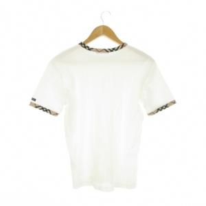 BURBERRY BLACK LABEL Tシャツ 2 白 ホワイト 半袖 ノバチェック柄 ラウンドネック /CK2 ECE003