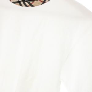 BURBERRY BLACK LABEL Tシャツ 2 白 ホワイト 半袖 ノバチェック柄 ラウンドネック /CK2 ECE003