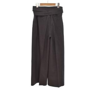 Max Mara 白タグ ワイドパンツ スラックス 42 グレー ECE003