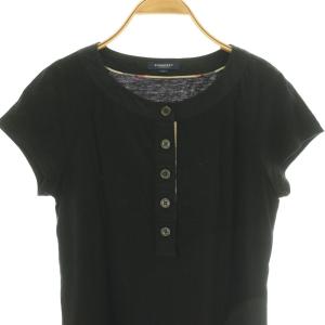 BURBERRY LONDON ワンピース ミニ ヘンリーネック 1 ブラック /DF ECE003