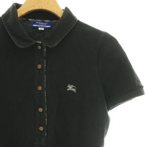 BURBERRY BLUE LABEL ポロシャツ 半袖 38 ブラック /DF ECE003
