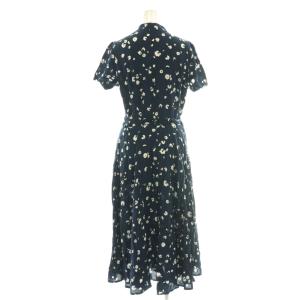 Polo by Ralph Lauren ワンピース S ブルー ネイビー 花柄 オープンカラー 半袖 /OKOS ECE003