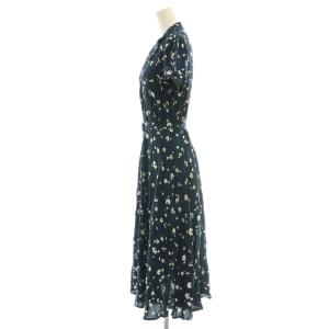 Polo by Ralph Lauren ワンピース S ブルー ネイビー 花柄 オープンカラー 半袖 /OKOS ECE003