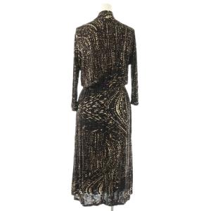 Max Mara ワンピース カシュクール ひざ丈 38 ブラック /DF ECE003