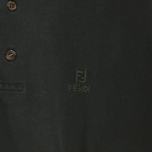 FENDI ポロシャツ 半袖 ロゴ刺繍 ブラック /MY OS ECE003