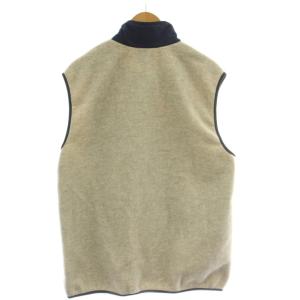 Patagonia ベスト フリース L グレー 紺 ネイビー スタンドカラー フルジップ 袖なし 23011 /GG ECE003