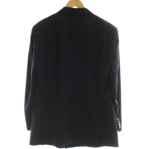 Christian Dior ジャケット ブレザー ウール AB-6 紺 ネイビー 長袖 ダブルブレスト ピークドラペル 銀ボタン N2465