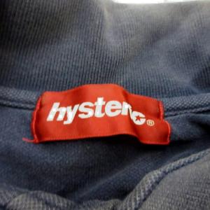メンズ Hysteric Glamour ポロシャツ バックプリント 鹿の子ブラック M