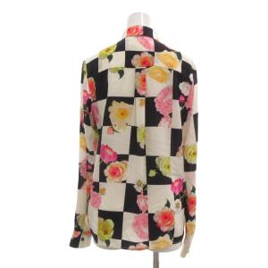 MSGM シャツ 絹 シルク チェッカーボード 市松模様 花柄  40 マルチカラー /SX ECA003