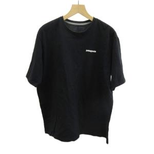 Tシャツ カットソー 半袖 クルーネック ロゴ バックプリント L 黒 ブラック /XZ ECA003