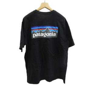 Patagonia Tシャツ カットソー 半袖 クルーネック ロゴ バックプリント L 黒 ブラック /XZ ECA003