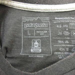 Patagonia Tシャツ カットソー 半袖 クルーネック ロゴ バックプリント L 黒 ブラック /XZ ECA003