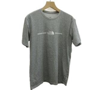 Tシャツ カットソー 半袖 クルーネック ロゴ プリント L グレー /XZ ECA003