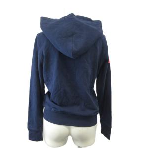 RALPH LAUREN パーカー 上着 XL ネイビー 紺 フード付き ジップアップ 長袖 ロゴ刺繍 /PP ECA003