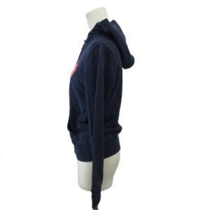 RALPH LAUREN パーカー 上着 XL ネイビー 紺 フード付き ジップアップ 長袖 ロゴ刺繍 /PP ECA003