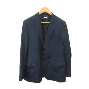 テーラードジャケット 上着 ウール 50 ネイビー 紺 無地 長袖 /PP ECA003
