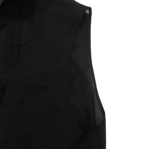 DOLCE&GABBANA テーラードベスト ジレ シルク混 48 黒 ブラック /JS ECA003