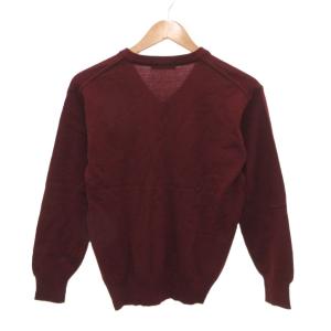 YVES SAINT LAURENT ヴィンテージ ニット セーター 長袖 ウール M 赤 ワインレッド ボルドー /JS ECA003