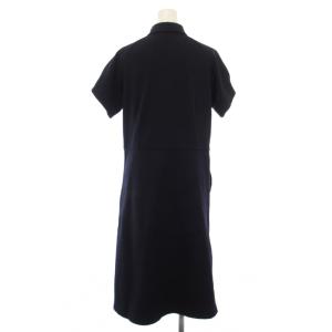 COMME des GARCONS COMME des GARCONS コムコム AD2005 ワンピース 半袖 ラウンドカラー ミモレ丈 ロング M 紺 ネイビー RP-O006