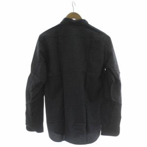 Agnes b. homme シャツ 40 紺 ネイビー チェック柄 レギュラーカラー 長袖 077491 /GG ECA003