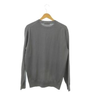 UNITED ARROWS ニット セーター ウール L グレー 無地 ラウンドネック 長袖 /MN35 ECA003