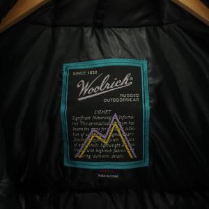 WOOLRICH ダウンベスト ジップアップ ロゴ アウター L 黒 ブラック UWC16C /AN13 ECA003