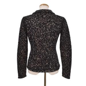ANNA SUI ニットジャケット カーディガン 長袖 S 黒 ブラック GY58