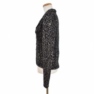 ANNA SUI ニットジャケット カーディガン 長袖 S 黒 ブラック GY58