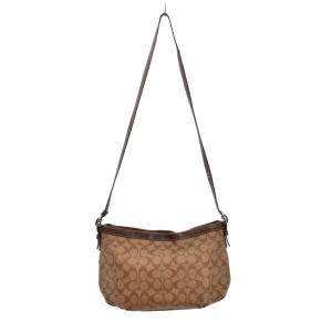COACH ショルダーバッグ フロントジップ シグネチャー ロゴ レザー 茶 ブラウン ベージュ GY70