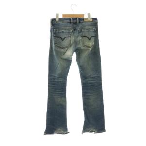 DIESEL デニムパンツ ジーンズ W28 青 ブルー ダメージ加工 ボタンフライ /BB GY59