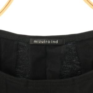 mizuiro ind mizuiroind カットソー 半袖 タック ブラック /ES GY59