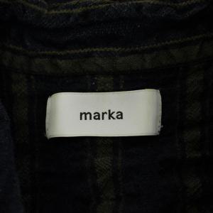 marka ジャケット ストライプ柄 リネン混 麻 3 ベージュ 紺 ネイビー /AN29 GY53