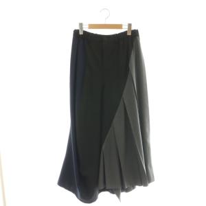 crazy pattern split tuck wide pants ワイドパンツ イージー プリーツ