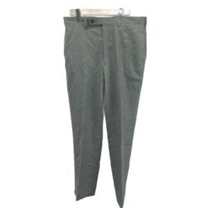 パンツ スラックス ウール 85 グレー 無地 クロップド アンクル丈 /GR ECB002