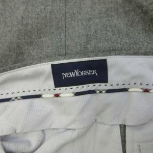 NEWYORKER パンツ スラックス ウール 85 グレー 無地 クロップド アンクル丈 /GR ECB002