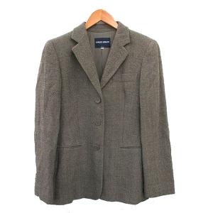 国内正規品 テーラードジャケット ブレザー ウール シンプル 38 ブラウン 茶 /KT11  GY49