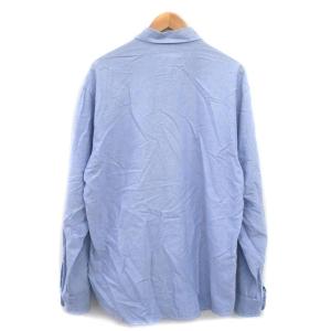 ARMANI JEANS ボタンダウン シャツ 長袖 コットン シンプル XL ブルー 青 /KT1 GY49