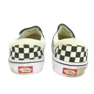 VANS スニーカー スリッポン 27 白 ホワイト 黒 ブラック チェッカーボード柄 672836-0003 /AO14