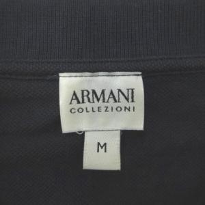 ARMANI COLLEZIONI ポロシャツ M 紺 ネイビー 半袖 無地 ポロカラー /GR GY99