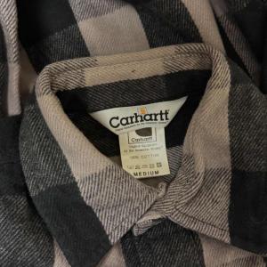 Carhartt ネルシャツ バッファローチェック M 灰 グレー 黒 ブラック /MZ GY99