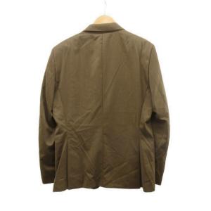 ZARA MAN シングルスーツ フォーマル ウール混 テーラードジャケット スラックス 52 茶 ブラウン 無地 長袖
