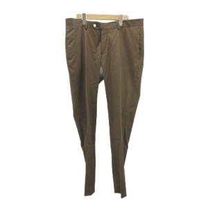 ZARA MAN シングルスーツ フォーマル ウール混 テーラードジャケット スラックス 52 茶 ブラウン 無地 長袖