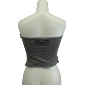 D&G チューブトップ ベアトップ 38 グレー 人物プリント 袖なし ECB002 /PP ECB002
