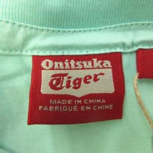 Onitsuka Tiger タグ付き Tシャツ M 緑 グリーン 半袖 ラウンドネック グラフィックプリント カットソー /PP ECB002
