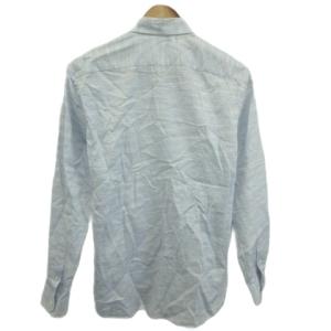 LANVIN en Bleu シャツ 48 水色 メランジ柄 レギュラーカラー 長袖 /NP ECB002