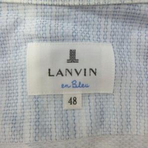 LANVIN en Bleu シャツ 48 水色 メランジ柄 レギュラーカラー 長袖 /NP ECB002