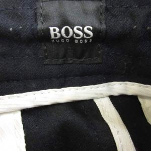 HUGO BOSS ジョガーパンツ ウール 50 紺 ネイビー 無地 /YU GY99